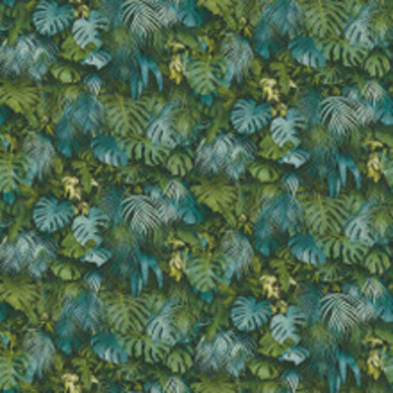 Advantage Luana Blue Tropical Forest Wallpaper
