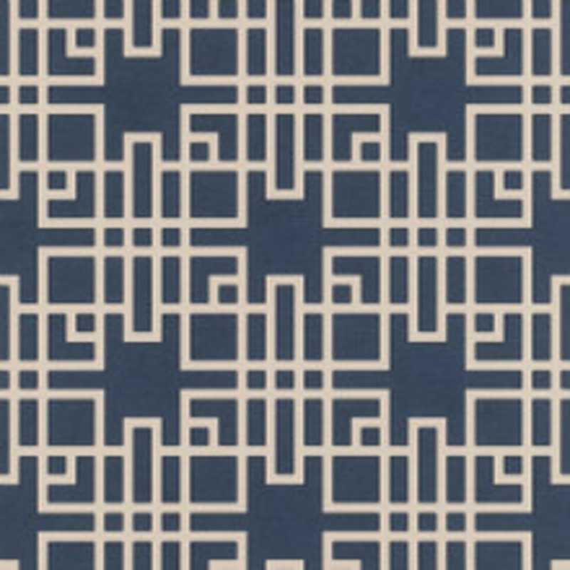 Advantage Mana Navy Trellis Wallpaper