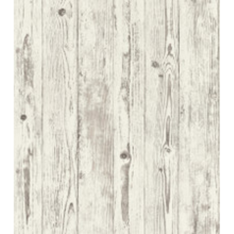 Advantage Albright White Weathered Oak Panels Wallpaper
