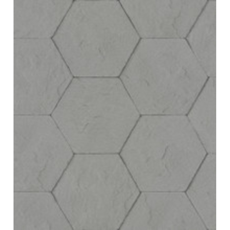 Advantage Bascom Dark Grey Stone Hexagon Wallpaper