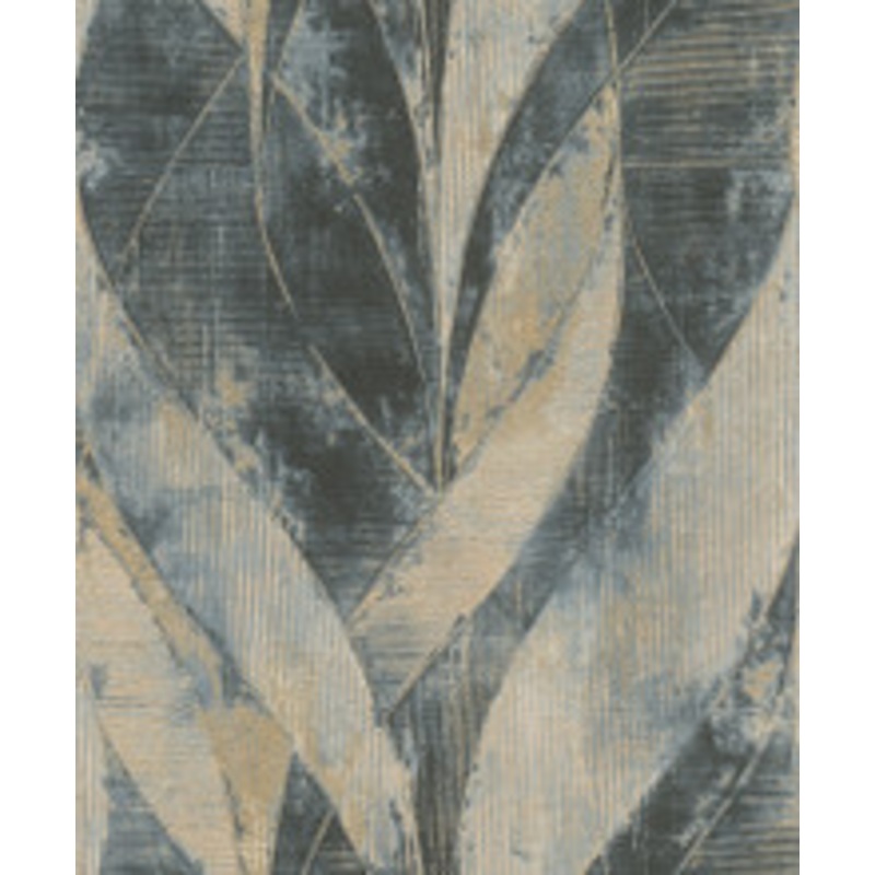Advantage Blake Denim Leaf Wallpaper