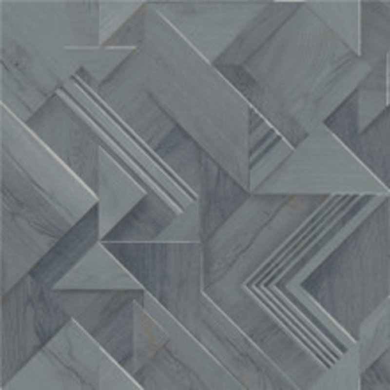 Advantage Cassian Denim Wood Geometric Wallpaper