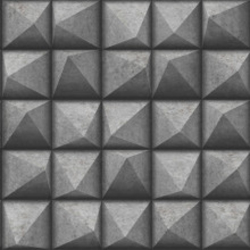 Advantage Dax Black 3D Geometric Wallpaper