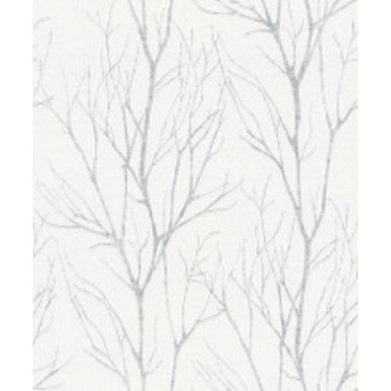 Advantage Diani White Metallic Tree Wallpaper