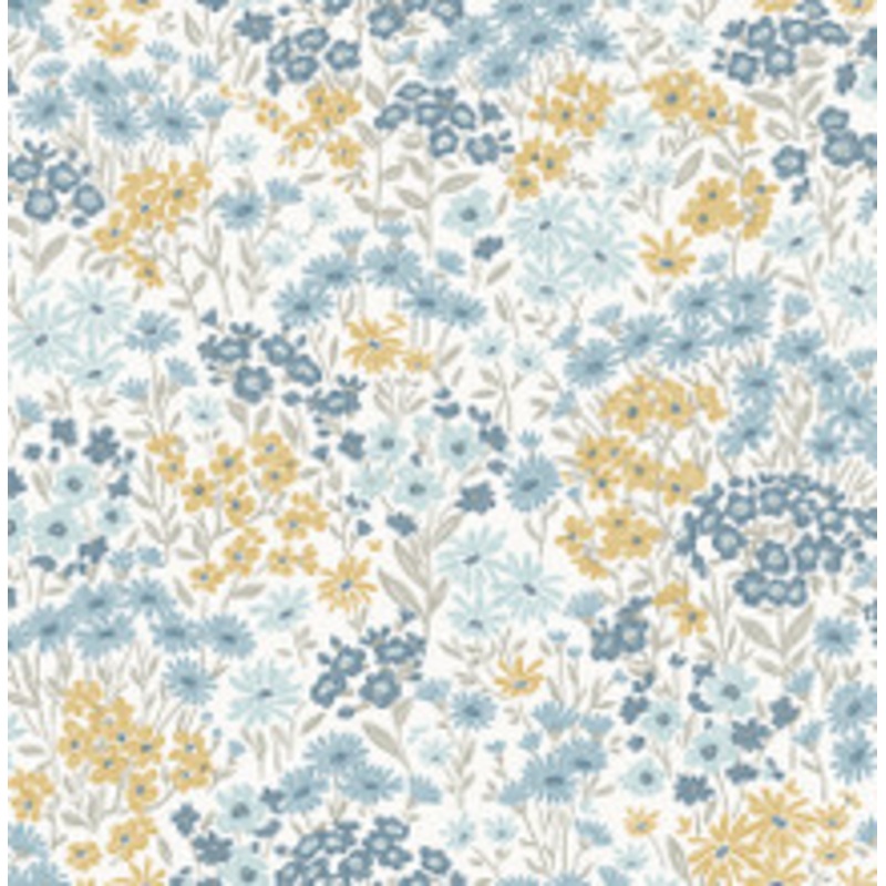 Advantage Ditsy Light Blue Daisies Wallpaper
