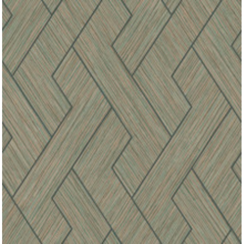 Advantage Ember Copper Geometric Basketweave Wallpaper