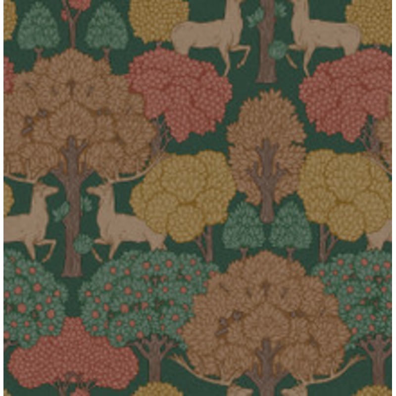 Advantage Forest of Arden Green Deer Wallpaper