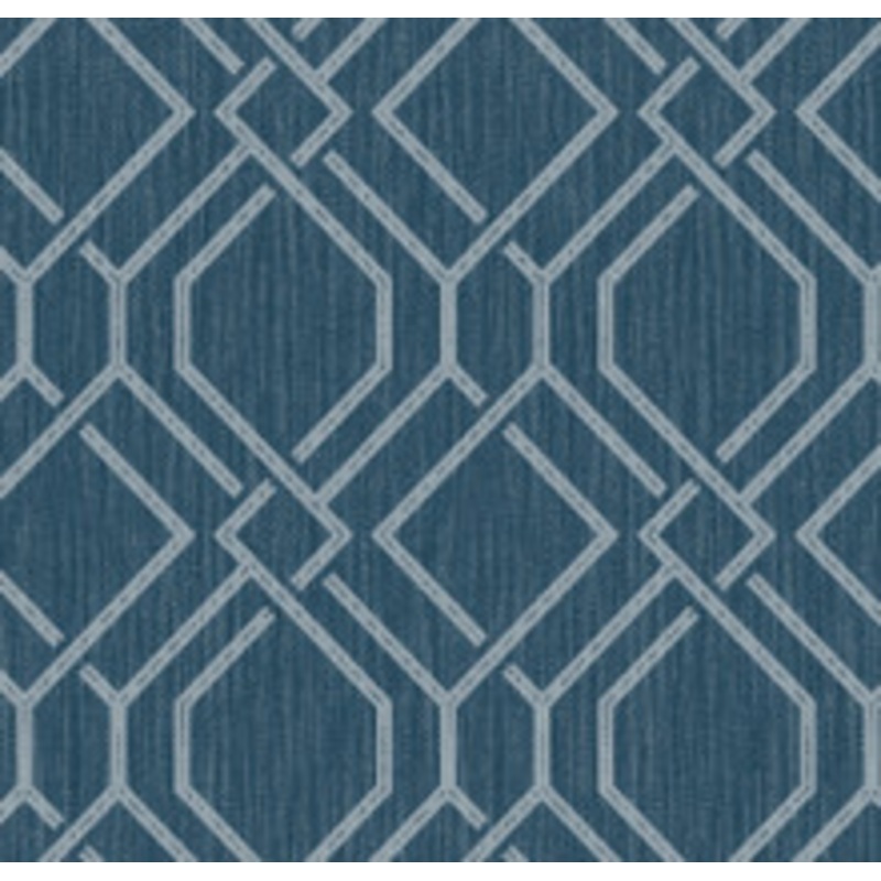 Advantage Frege Blue Trellis Wallpaper