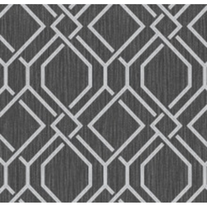 Advantage Frege Charcoal Trellis Wallpaper