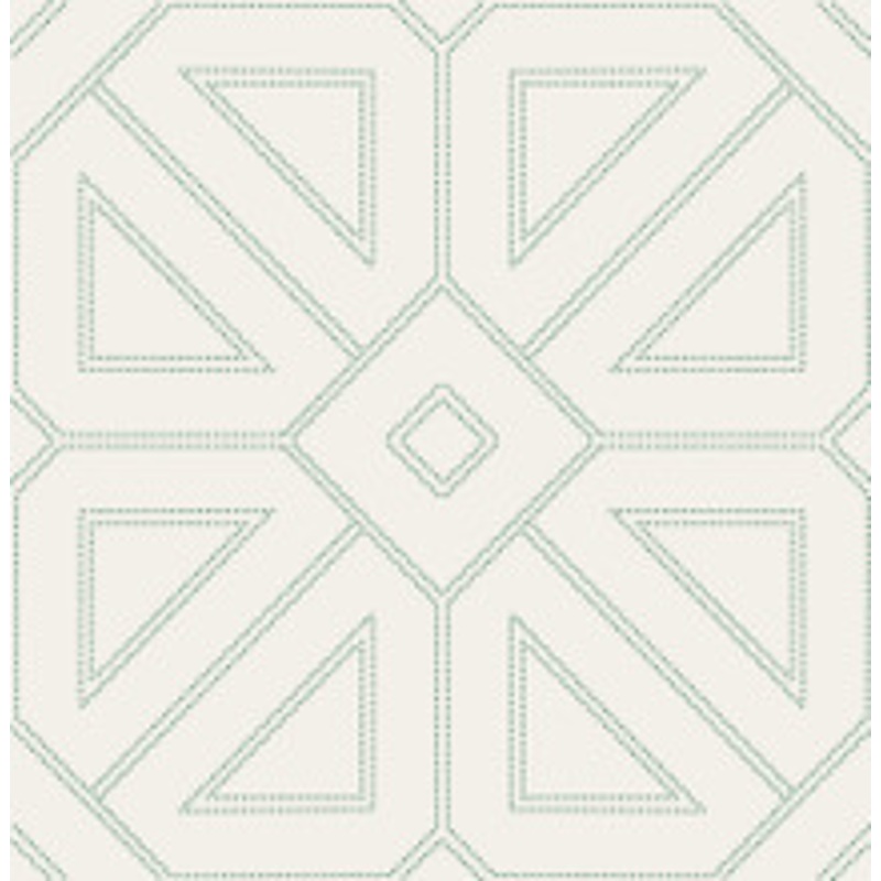 A-Street Prints Voltaire Green Beaded Geometric Wallpaper