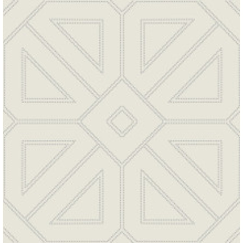 A-Street Prints Voltaire Grey Beaded Geometric Wallpaper
