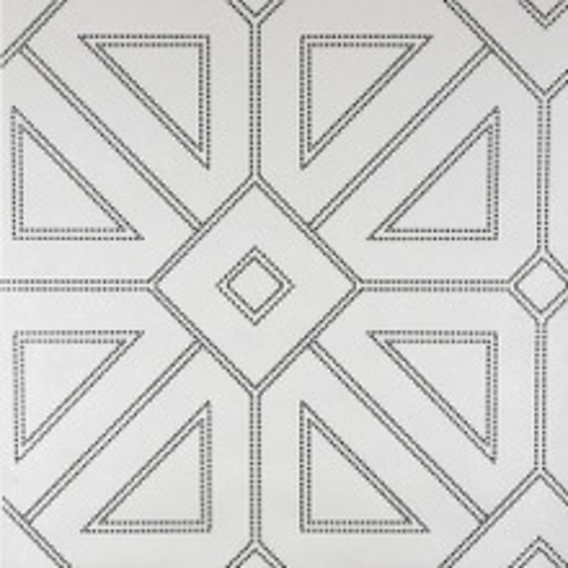 A-Street Prints Voltaire Off White Beaded Geometric Wallpaper