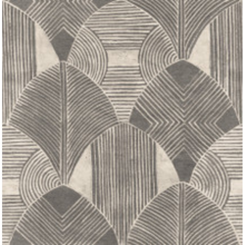 A-Street Prints Westport Charcoal Geometric Wallpaper