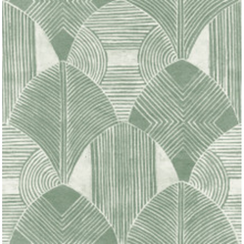 A-Street Prints Westport Green Geometric Wallpaper