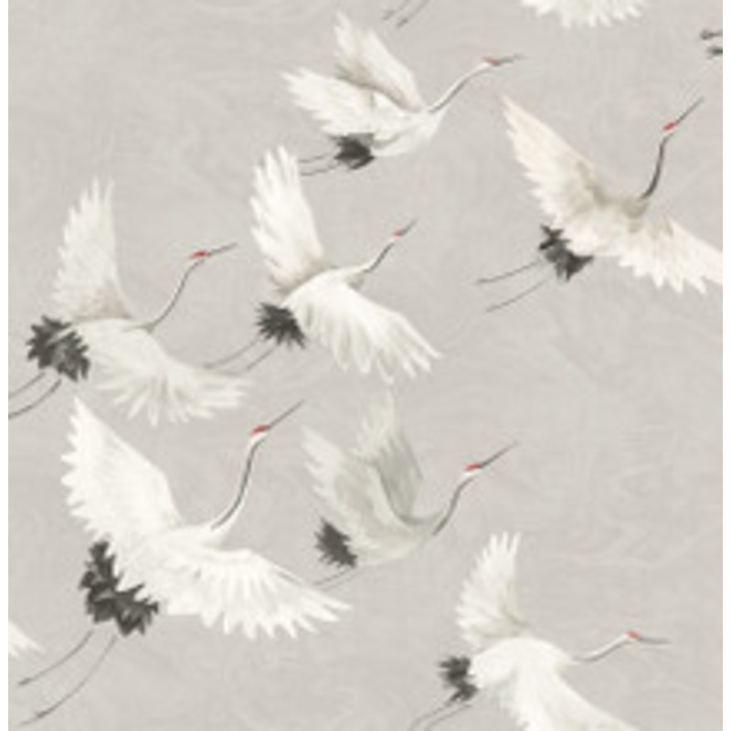 A-Street Prints Windsong Grey Crane Wallpaper
