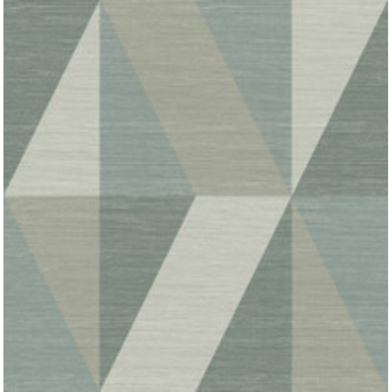 A-Street Prints Winslow Green Geometric Faux Grasscloth Wallpaper
