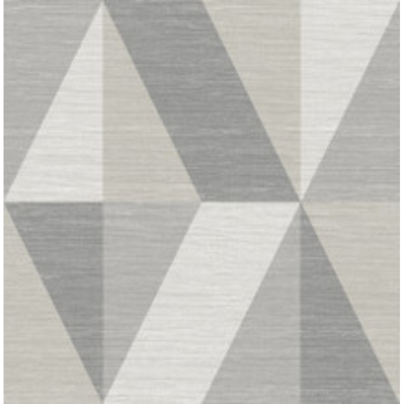 A-Street Prints Winslow Stone Geometric Faux Grasscloth Wallpaper
