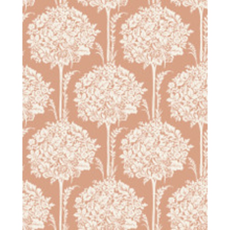 A-Street Prints Zaria Apricot Topiary Wallpaper
