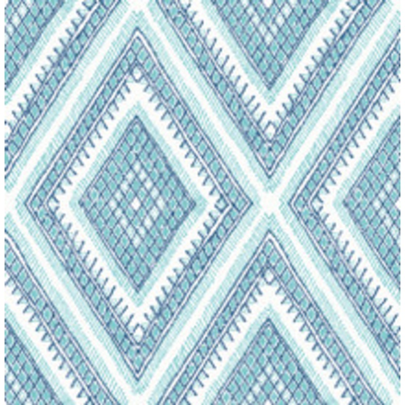A-Street Prints Zaya Blue Tribal Diamonds Wallpaper