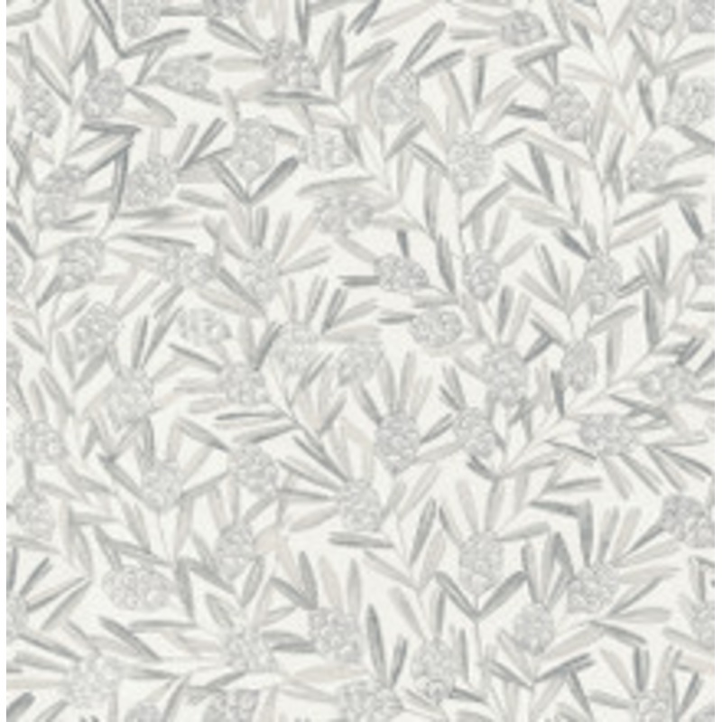 A-Street Prints Zulma Grey Decorative Botanical Wallpaper