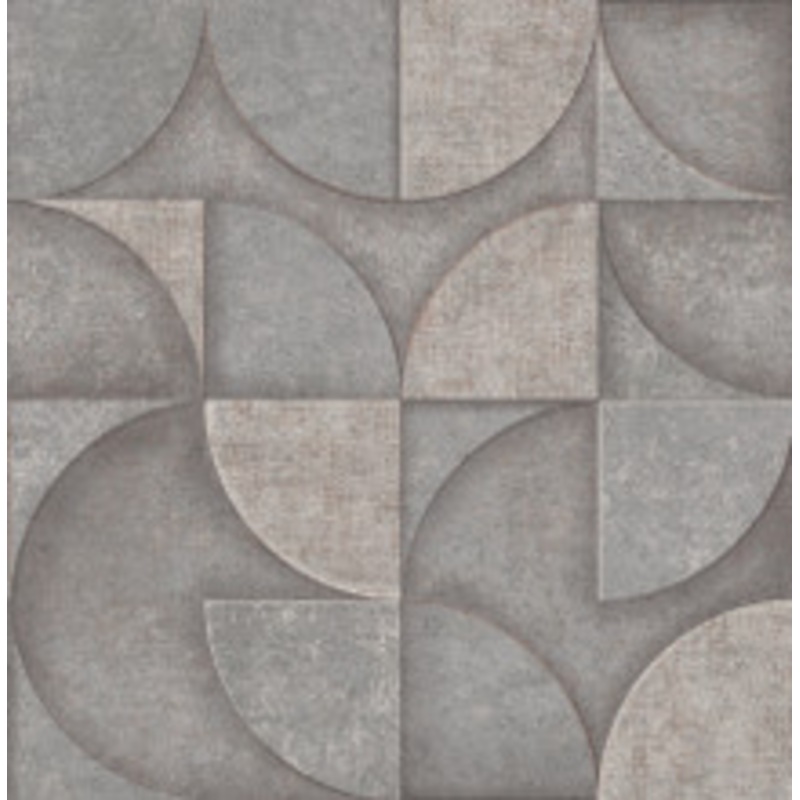 Advantage Addison Grey Retro Geo Wallpaper