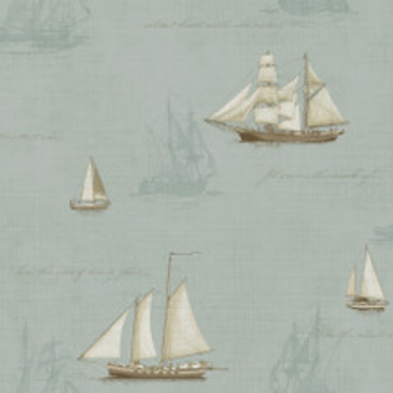 Advantage Andrew Seafoam Sailboat Wallpaper