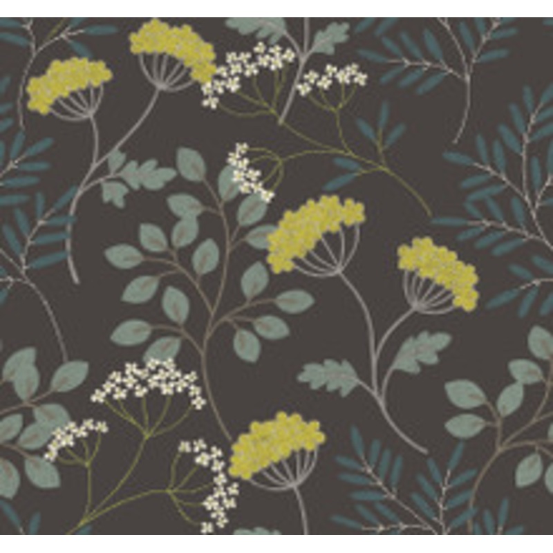 A-Street Prints Sorrel Black Botanical Wallpaper