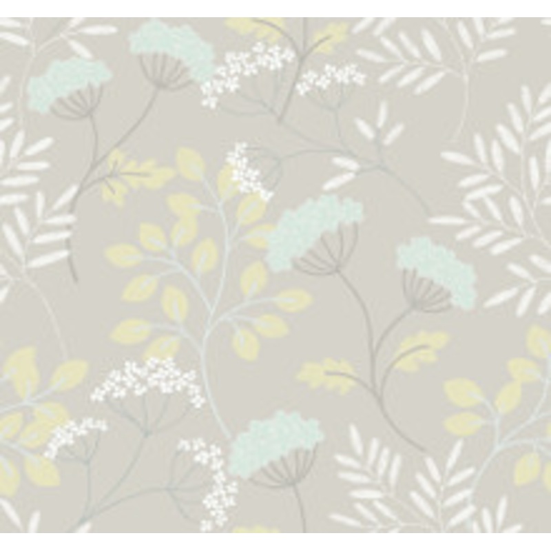 A-Street Prints Sorrel Light Grey Botanical Wallpaper