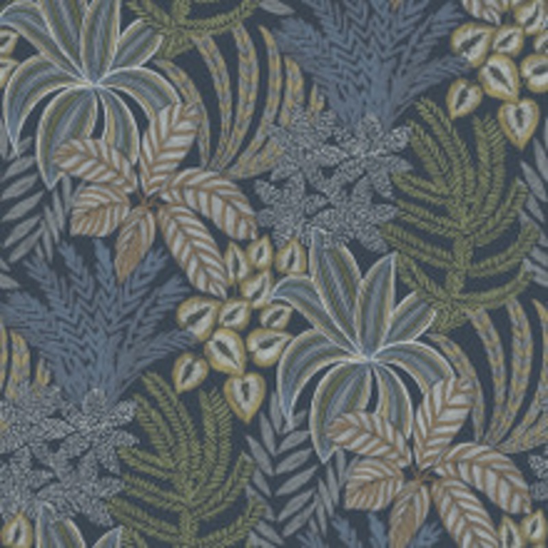 A-Street Prints Sumner Navy Woodland Botanical Wallpaper