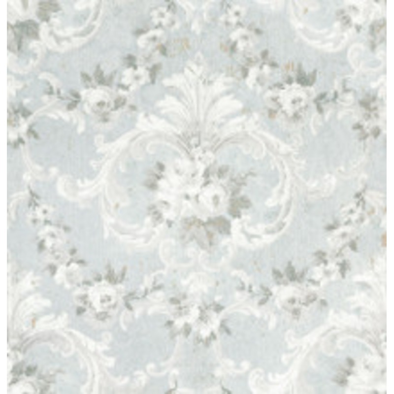 A-Street Prints This Old Hudson Vintage Blue Rose Damask Wallpaper