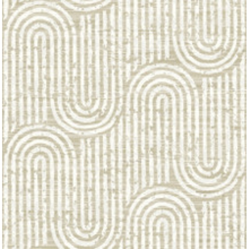 A-Street Prints Trippet Light Brown Zen Waves Wallpaper