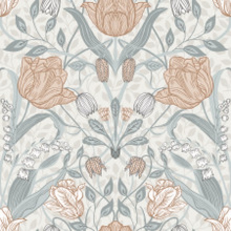 A-Street Prints Tulipa Off White Floral Wallpaper