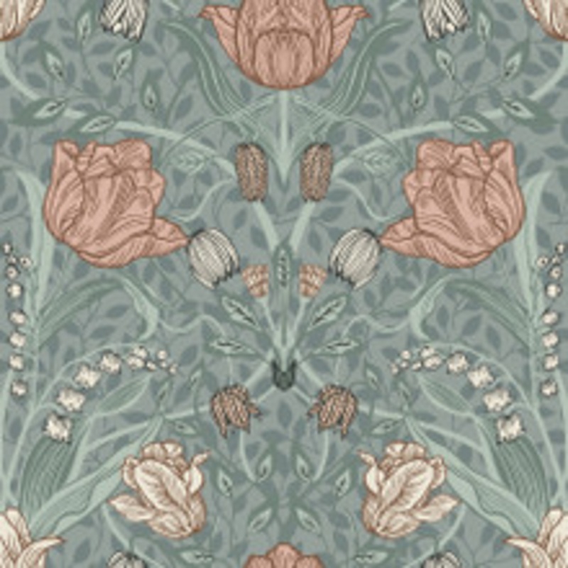 A-Street Prints Tulipa Sage Floral Wallpaper