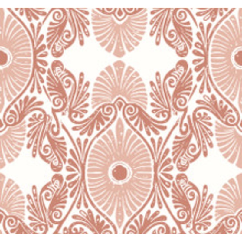 A-Street Prints Villa Raspberry Embellished Ogee Wallpaper