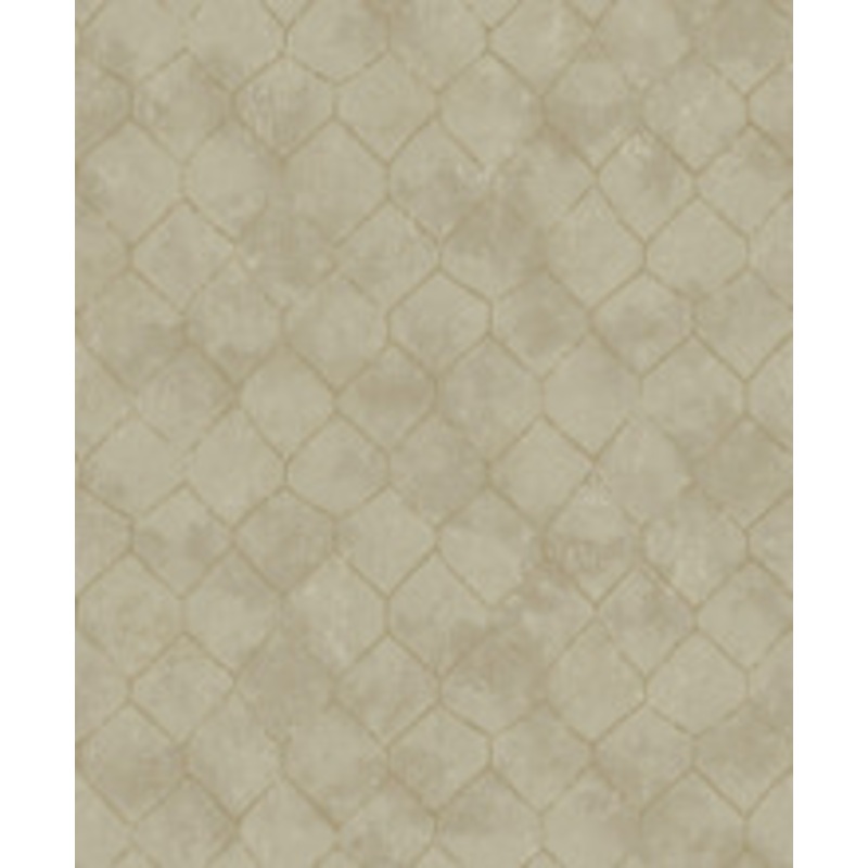 A-Street Prints Rauta Gold Hexagon Tile Wallpaper