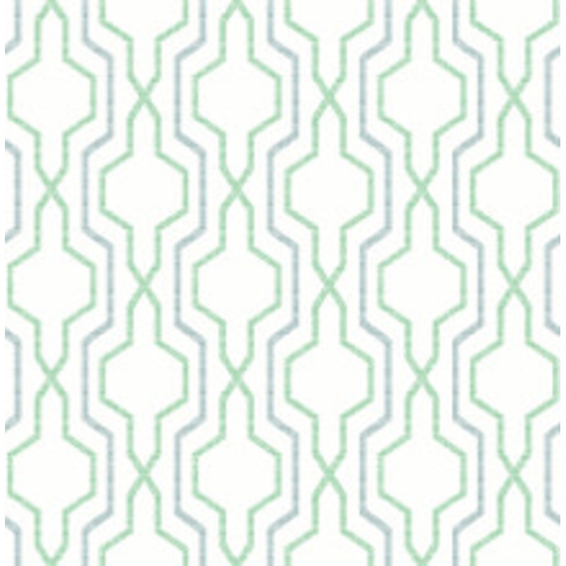 A-Street Prints Rion Green Trellis Wallpaper