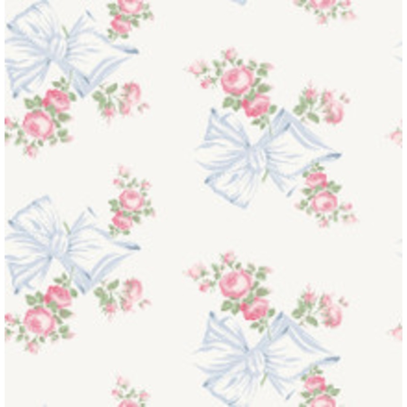 A-Street Prints Rosa Beaux Pastel Blue Large Bow Spot Wallpaper