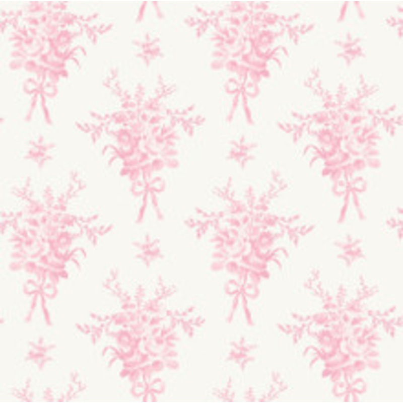 A-Street Prints Rosie Arrangements Kiss Pink Bouquet Toss Wallpaper