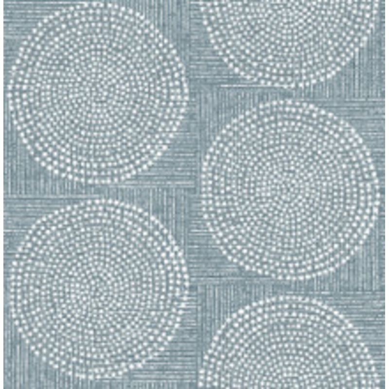 A-Street Prints Salma Denim Medallion Wallpaper