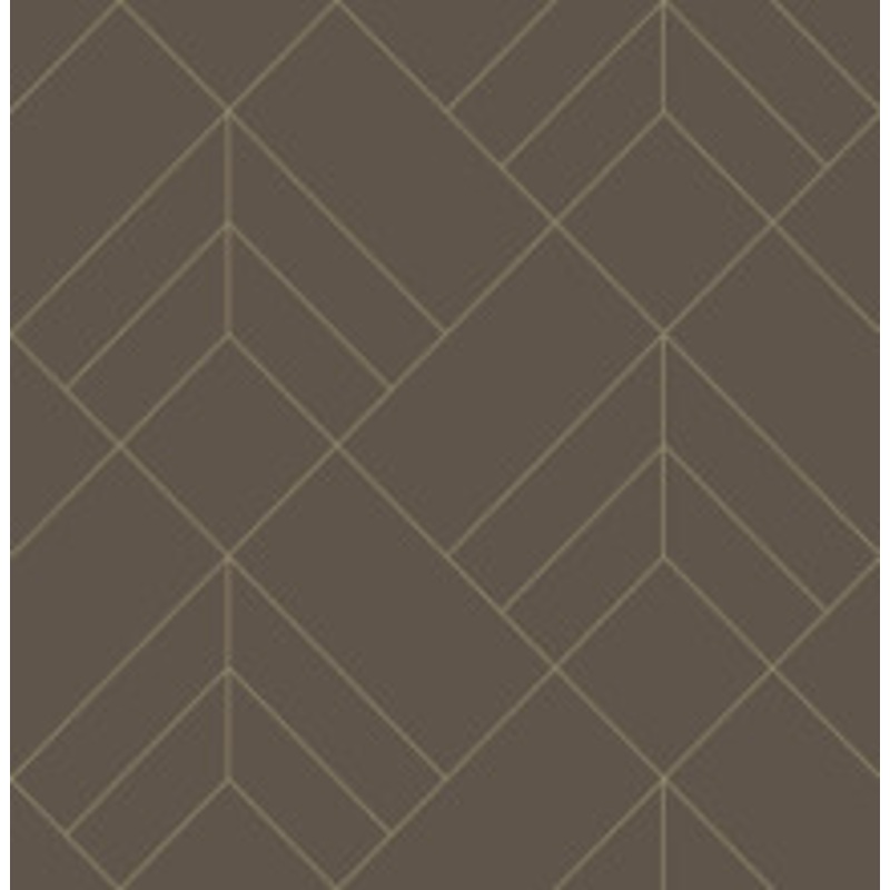 A-Street Prints Sander Chocolate Geometric Wallpaper