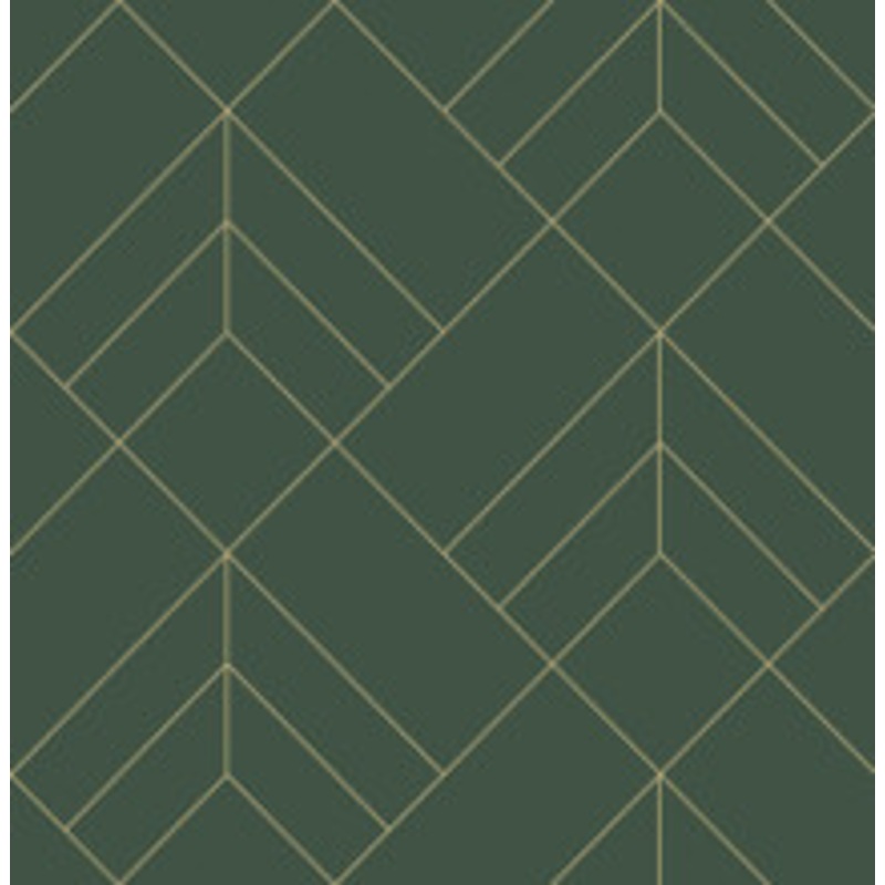 A-Street Prints Sander Evergreen Geometric Wallpaper