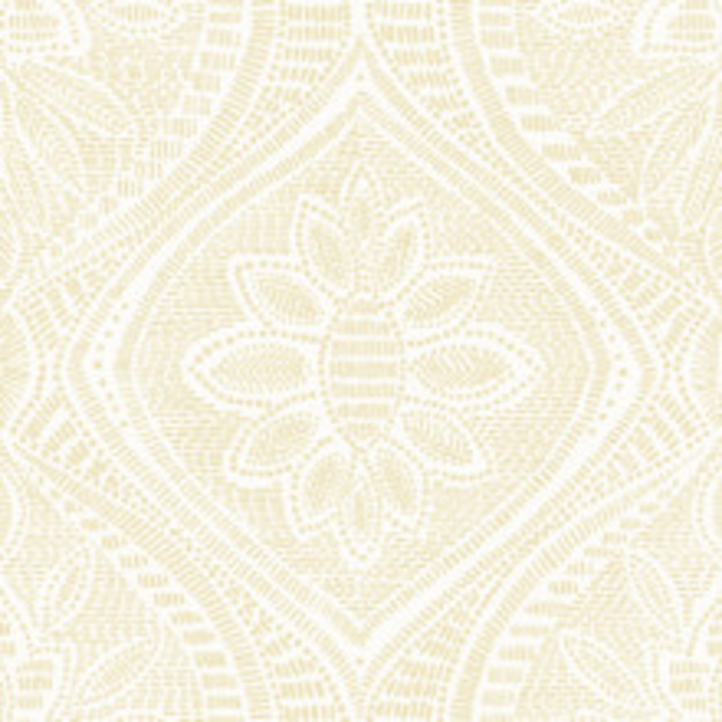 A-Street Prints Scout Light Yellow Floral Ogee Wallpaper