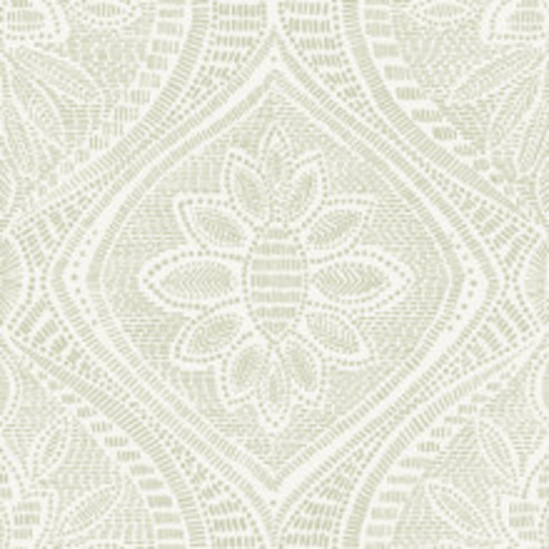 A-Street Prints Scout Moss Floral Ogee Wallpaper