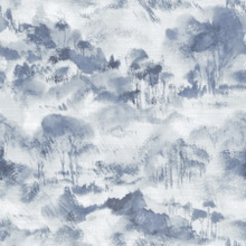 A-Street Prints Nara indigo Nara indigo Toile Wallpaper