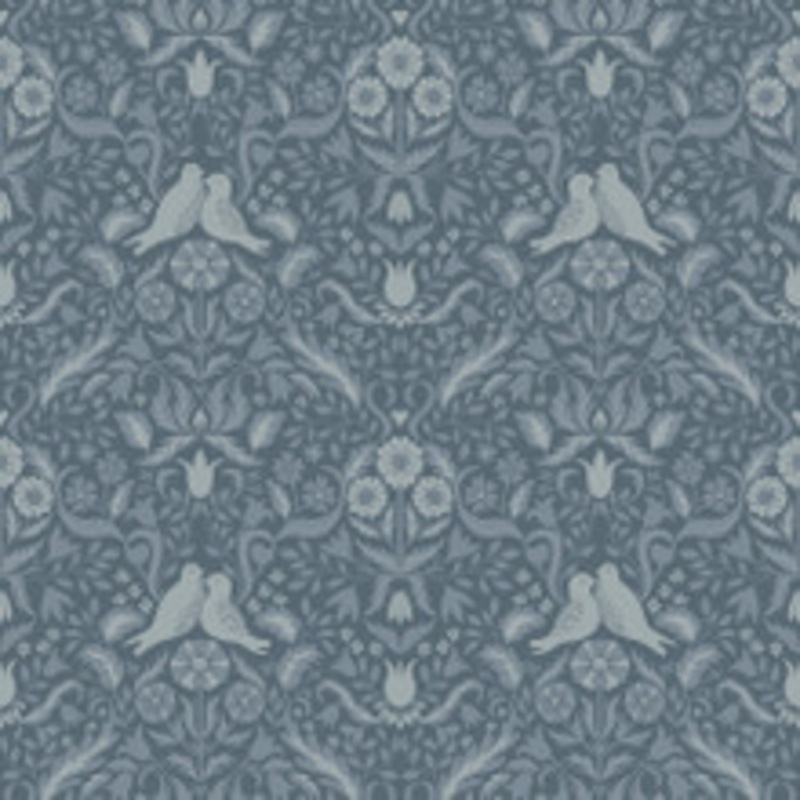 A-Street Prints Niki Blue Country Kitsch Wallpaper