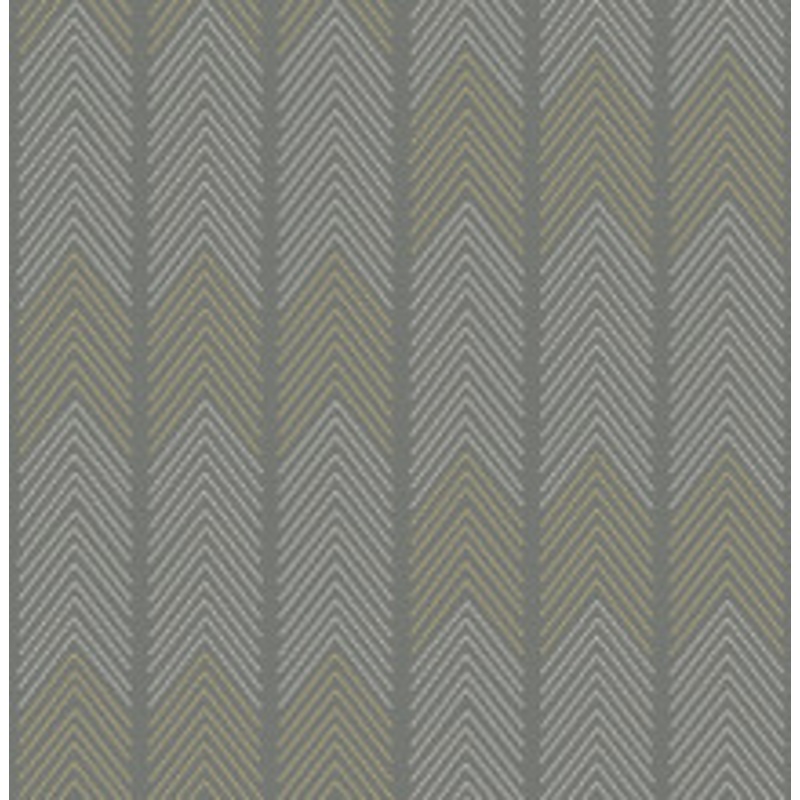 A-Street Prints Nyle Dark Grey Chevron Stripes Wallpaper