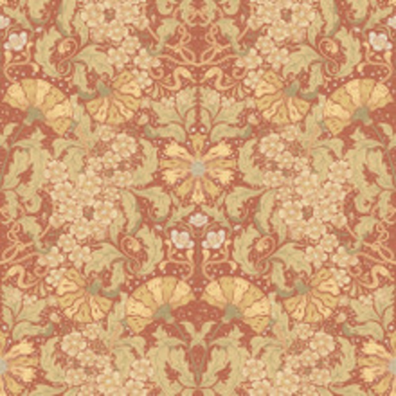 A-Street Prints Ojvind Rust Floral Ogee Wallpaper