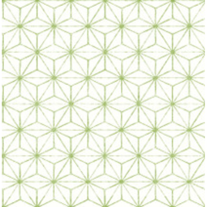 A-Street Prints Orion Green Geometric Wallpaper