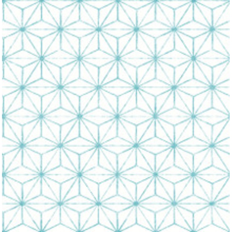 A-Street Prints Orion Turquoise Geometric Wallpaper