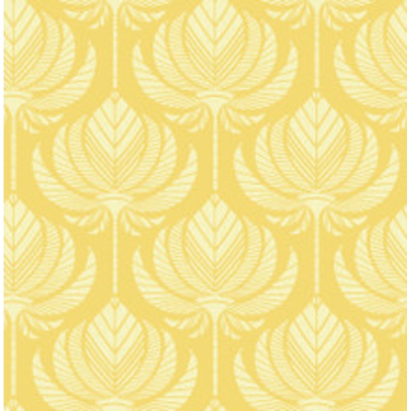A-Street Prints Palmier Yellow Lotus Fan Wallpaper